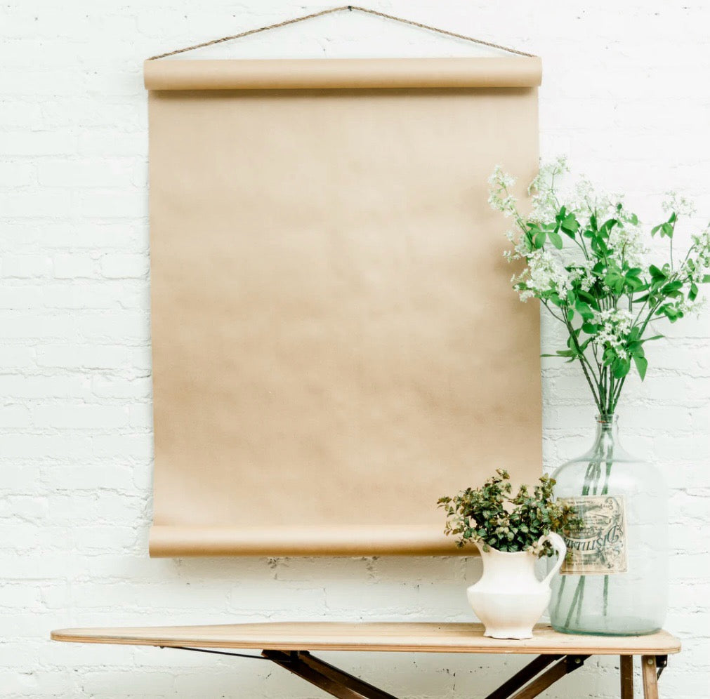 Large Brown Banner Scrolls