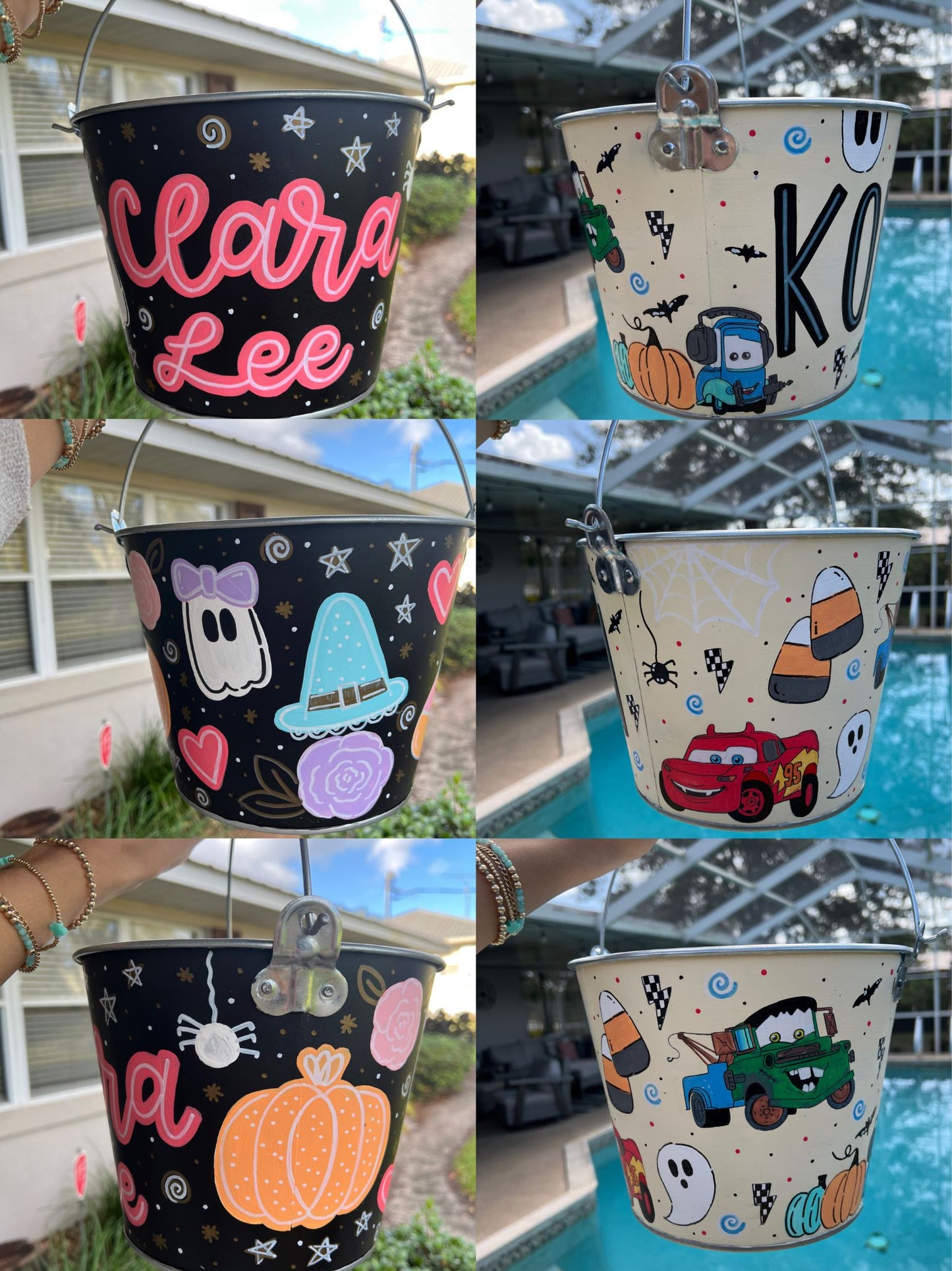 Custom Hand painted Buckets